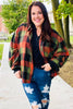 Rock'n Plaid Olive & Rust Button Down Oversized Shirt