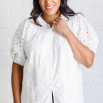 I'll Let You Know Eyelet Lace Blouse