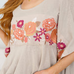 Isabel Embroidered Tunic in Mocha