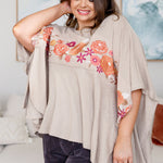 Isabel Embroidered Tunic in Mocha