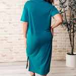 Keeping It Chill Drop Shoulder Maxi Dress in Teal