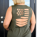 Land of the Free Tank in Olive