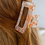 Life's A Party Confetti Claw Clip In Orange