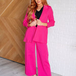 Magic Wide Leg Crop Pants in Hot Pink