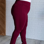 Magic Skinny 28" Pants in Wine