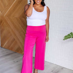 Magic Wide Leg Crop Pants in Hot Pink