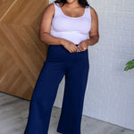 Magic Wide Leg Crop Pants in Navy