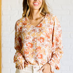 Marigold Dreams Floral Blouse