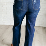 Montana High Rise Rigid Magic Distressed Straight Jeans