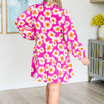 Magnificently Mod Floral Shirt Dress