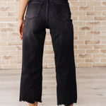 Ryan High Rise Button Fly Wide Leg Crop Jeans