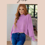 Lizzy Flutter Sleeve Top in Lavender and Hot Pink Bouquet