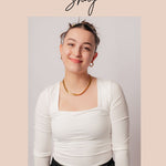 V-Neck Front Seam Sweater in Ivory