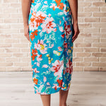 Take Me Outside Wrap Around Skirt in Blue