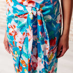 Take Me Outside Wrap Around Skirt in Blue