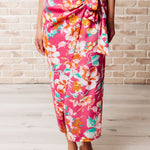 Take Me Outside Wrap Around Skirt in Magenta