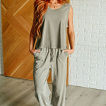 Taking It Easy Tank and Pants Set in Palm Forest