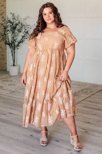 Trusting My Intuition Balloon Sleeve Dress in Camel