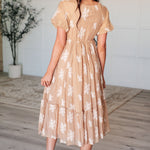 Trusting My Intuition Balloon Sleeve Dress in Camel