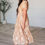 Trusting My Intuition Balloon Sleeve Dress in Camel