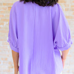 Up For Anything V-Neck Blouse in Lavender