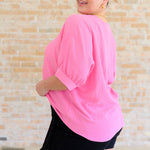 Up For Anything V-Neck Blouse in Pink