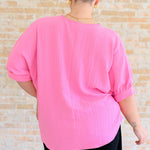 Up For Anything V-Neck Blouse in Pink