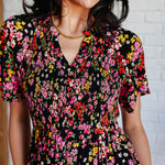 Wildflower and Barley V-Neck Button Up Dress