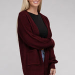 Low Gauge Waffle Open Cardigan Sweater