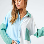 Chest Pocket Button Front Shirt Top