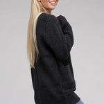 Low Gauge Waffle Open Cardigan Sweater