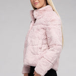 Fluffy Zip-Up Sweater Jacket