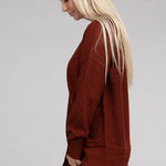 Low Gauge Waffle Open Cardigan Sweater