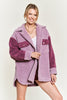 Colorblock sherpa jacket *plus*