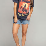 Cowboy Take Me Away Graphic Top