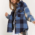 Plaid Chest Pocket Detail Shacket