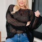 Ask Anyway Fishnet Sweater