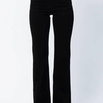 Judy Blue High Waist 90'S Black Slit Hem Straight Leg Jeans