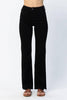 Judy Blue High Waist 90'S Black Slit Hem Straight Leg Jeans