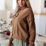 Back to Life V-Neck Sweater in Mocha