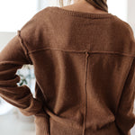 Back to Life V-Neck Sweater in Mocha