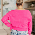 Back to Life V-Neck Sweater in Pink