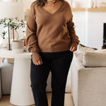 Back to Life V-Neck Sweater in Mocha