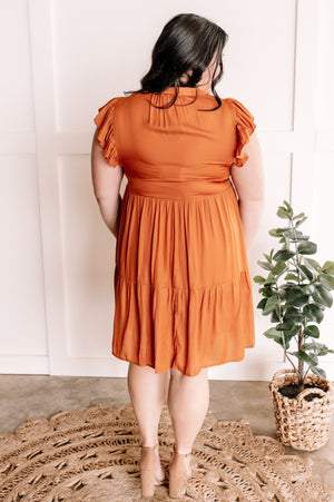 2.16 Tiered Dress In Vogue Orange