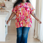 Flit About Floral Top in Pink