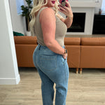 Mindy Mid Rise Wide Leg Jeans