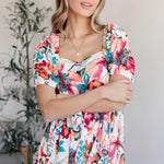 Let Me Frolic Balloon Sleeve Floral Dress