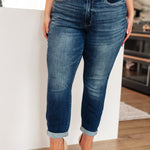 London Midrise Cuffed Boyfriend Jeans