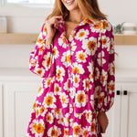 Magnificently Mod Floral Shirt Dress