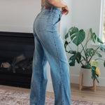 Mindy Mid Rise Wide Leg Jeans